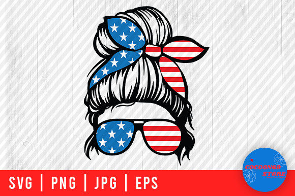 American Mom Life and Daughter Svg Graphics for Crafts