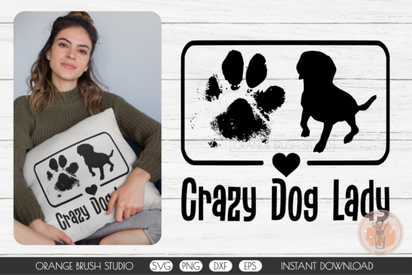 Crazy Dog Lady SVG Dog Paw Dog Mom Graphics and Crafts Review