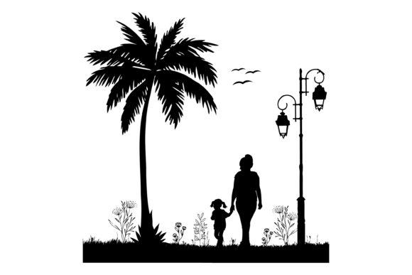 Happy Mom Day with Child SVG Graphics and Crafts Review