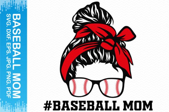 Messy Bun Baseball Mom Clipart Graphics & Crafts Review