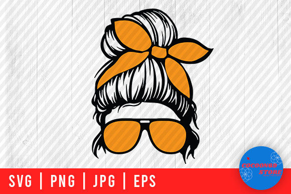 Messy Bun Mom Life and Daughter Svg Graphics in Crafts