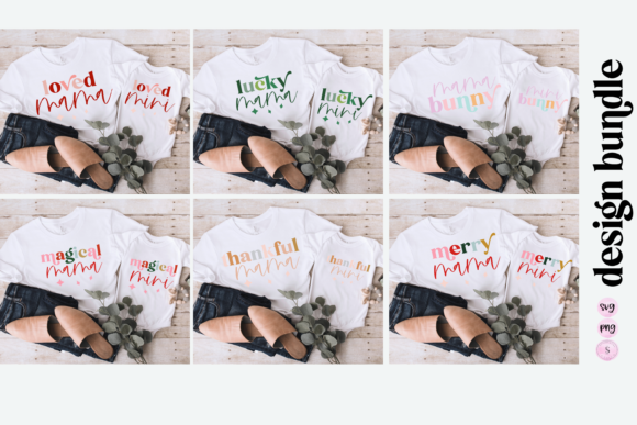 Mom and Me Matching Bundle Sublimation Graphics for Crafts