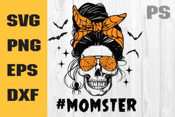 Momster Svg, Halloween Skull Mom Graphics and Crafts Review