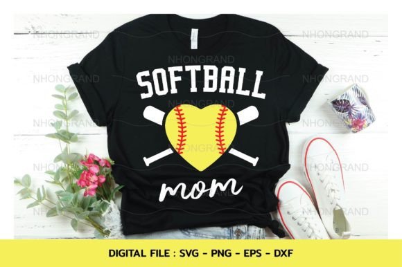 Softball Mom Sport Heart Softball Svg Graphics and Crafts Review