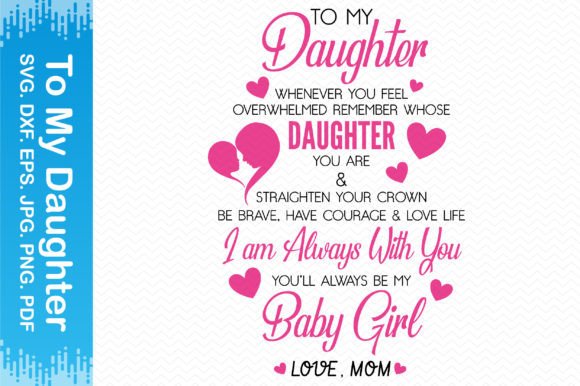 To My Daughter Clipart Graphics for Crafts and Digital Products